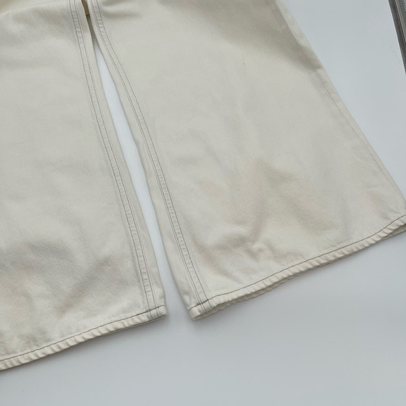 Citizens of Humanity | Off White Ecru Gaucho Wide Leg Crop Jeans 29 - Picture 10 of 14